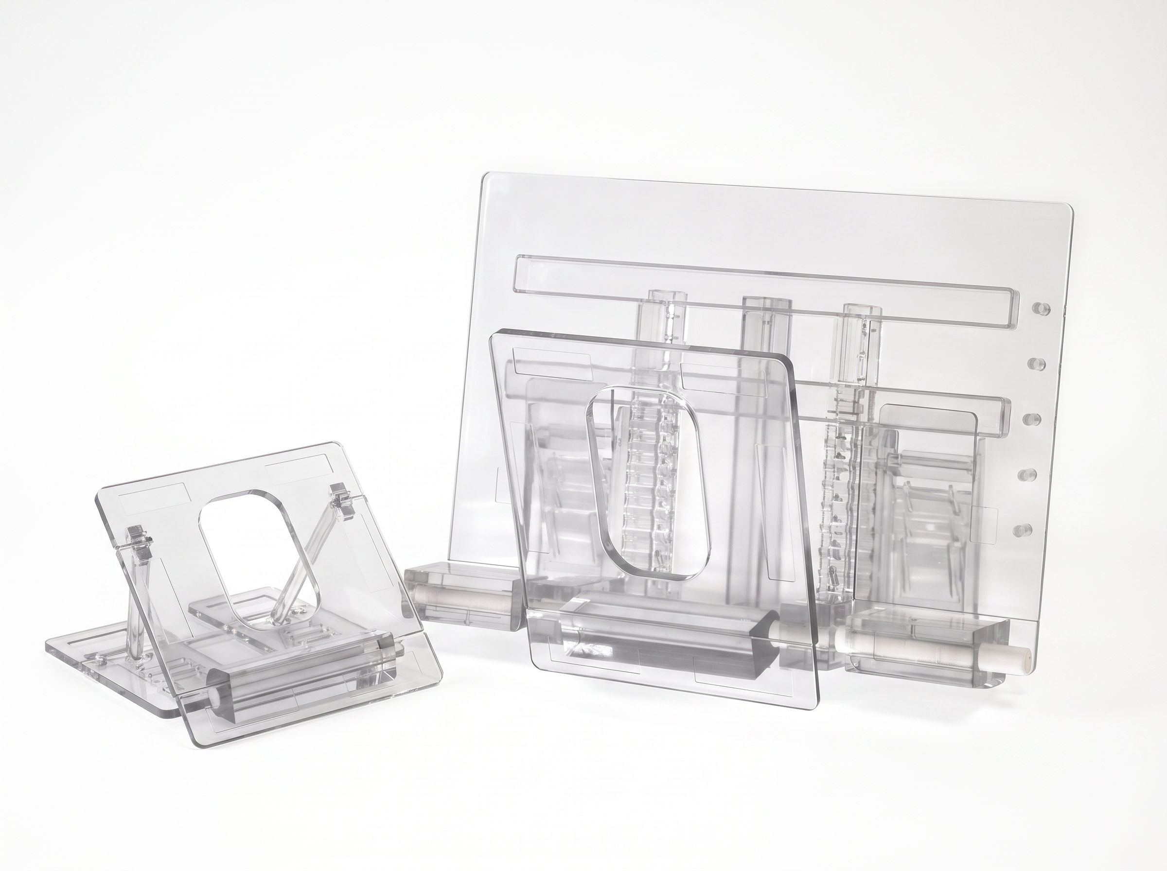 Transparante PMMA patiëntsupports voor MRI-coils in meerdere formaten